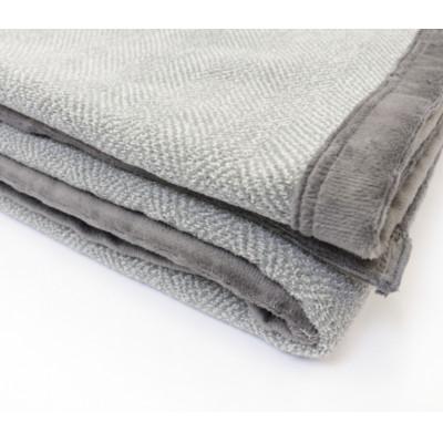 ふるさと納税 かつらぎ町 [グレー]軽量シール織毛布 ヘリンボン柄 シングルサイズ