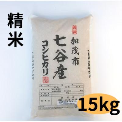 ふるさと納税 加茂市 [新潟県加茂市七谷産]コシヒカリ 精米 5kg×3袋(高柳産・生産者指定)