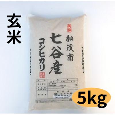 ふるさと納税 加茂市 [新潟県加茂市七谷産]コシヒカリ玄米5kg×1袋(高柳産・生産者指定)