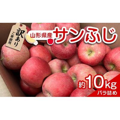 ふるさと納税 南陽市 [訳あり品 家庭用]りんご「サンふじ」約10kg バラ詰め[S1959]