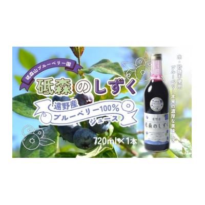 ふるさと納税 遠野市 砥森のしずくブルーベリージュース 果汁100% 720ml×1本 岩手県遠野市 遠野食工房蔵