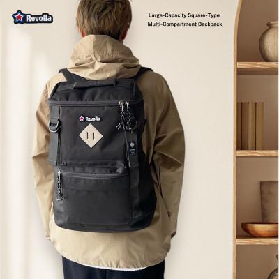 ふるさと納税 牧之原市 大容量スクエアタイプ 多収納リュックサック チャコール