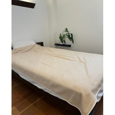 ふるさと納税 豊中市 [杢ベージュ]オーガニックコットンふんわり毛布シングルサイズ(140×200cm)