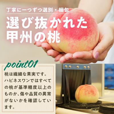 ふるさと納税 甲州市 【2026年 先行受付】山梨県産 旬の朝採れ特選大玉もも 1.5kg以上(4〜5玉)の画像