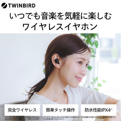 ふるさと納税 燕市 ツインバード　ワイヤレスイヤホンAV-9344B　フルワイヤレス