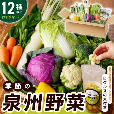 ふるさと納税 泉佐野市 季節の泉州野菜 12種 おまかせセット ピクルスの素 2袋付き 010B1549