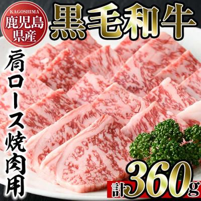 ふるさと納税 日置市 鹿児島県産 黒毛和牛 肩ロース!焼き肉用 計360g 180g×2P [アリラン飯店] 789