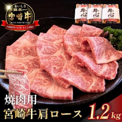 ふるさと納税 小林市 [ふるさと納税]A4等級以上 宮崎牛肩ロース焼肉用 1.2kg(小林市)(DAS098)