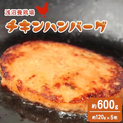 ふるさと納税 紫波町 [浅沼養鶏場]チキンハンバーグ 約120g×5枚 (約600g) 農場直営親鶏肉使用