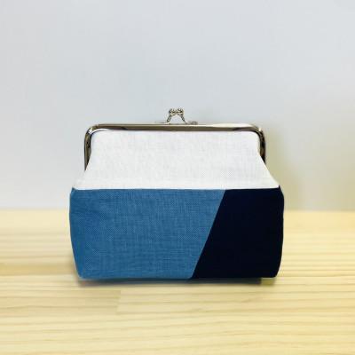 ふるさと納税 竹田市 藍染がま口ポーチ[1]