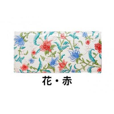 ふるさと納税 姫路市 [53657136]姫路革細工 長札入「花・赤」