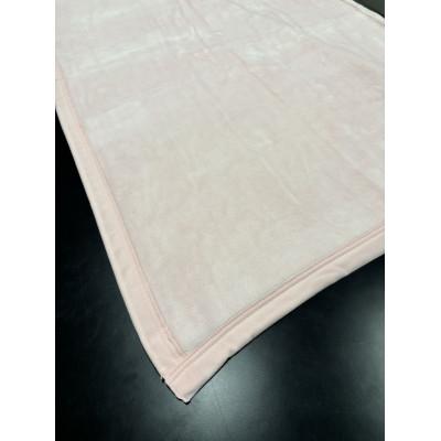 ふるさと納税 泉大津市 優しい肌ざわり。81710-1日本製カールマイヤー編み無地カラー綿毛布シングルサイズ　ピンク_1
