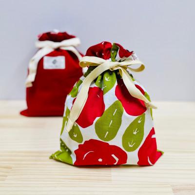 ふるさと納税 竹田市 唐椿のリバーシブル巾着