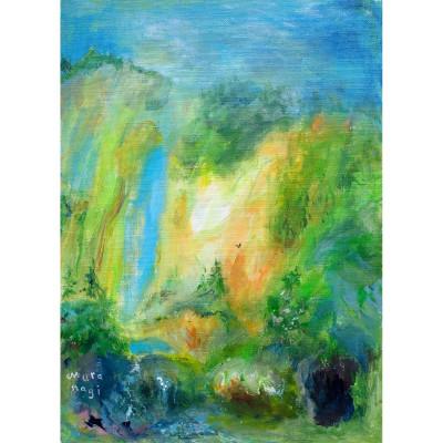 ふるさと納税 石岡市 ムラナギ絵画 No.1290 『 カワガラス 』