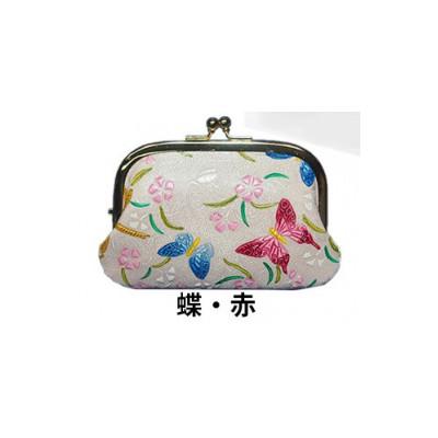 ふるさと納税 姫路市 [53657272]姫路革細工 親子がま口「蝶・赤」