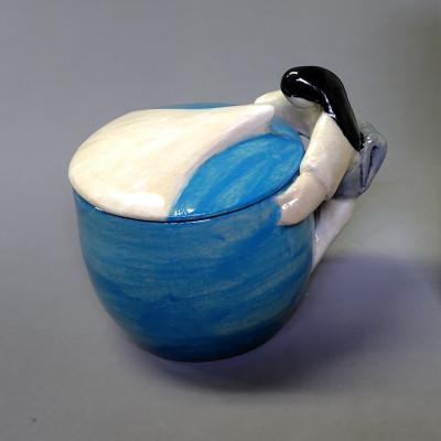 ふるさと納税 松江市 [出雲本宮焼高橋幸治窯]お猪口 雪女 1個『小泉八雲』