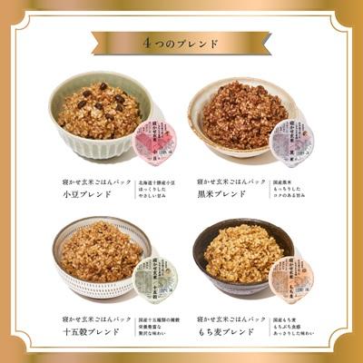 ふるさと納税 稲敷市 寝かせ玄米ごはんパック 4種ミックス 【160g×48食