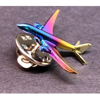 ふるさと納税 田上町 飛行機ピンバッジチタン(小)