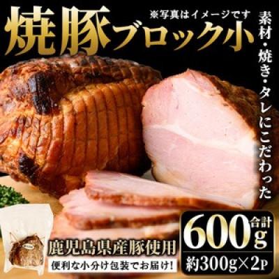 ふるさと納税 日置市 鹿児島県産の焼豚小ブロック計600g(約300g×2P)