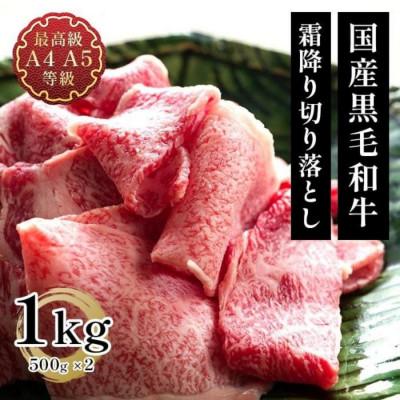 ふるさと納税 郡山市 福島牛 霜降り切り落とし 1kg(500g×2パック)
