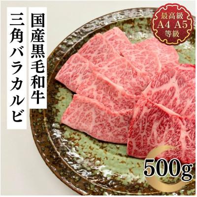 ふるさと納税 郡山市 福島牛 三角バラカルビ焼肉用 500g