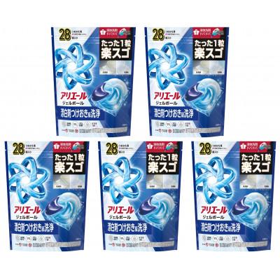 ふるさと納税 藤岡市 P&amp;G アリエールジェルボールプロ つめかえハイパージャンボサイズ(28個入り)×5個