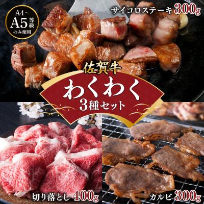 ふるさと納税 大町町 佐賀牛わくわくセット3種計1kg(大町町)