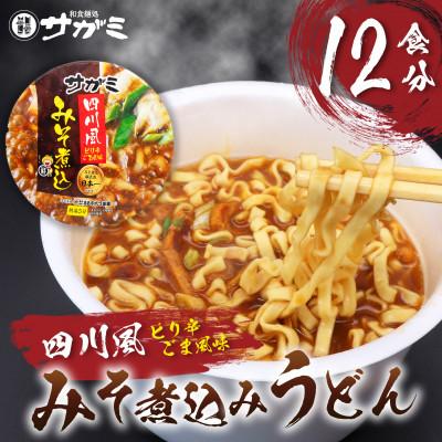 ふるさと納税 豊川市 サガミ四川風みそ煮込みカップ麺×12個