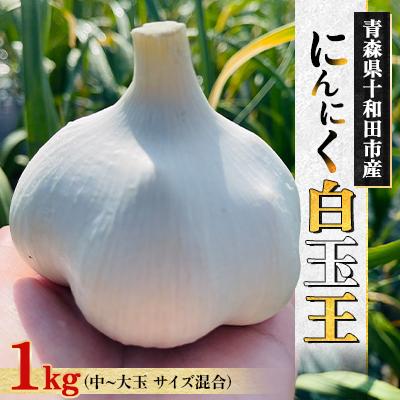 ふるさと納税 十和田市 [テレビ紹介]青森にんにく白玉王1kg (産地直送・農家レシピ付き)