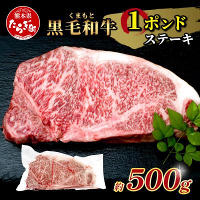 ふるさと納税 多良木町 くまもと黒毛和牛 1ポンドステーキ 500g(多良木町)
