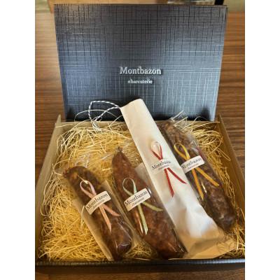 ふるさと納税 日進市 白かびサラミと燻製サラミセット「ゴシック」