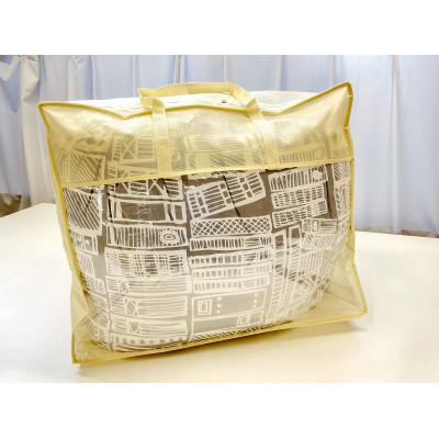 ふるさと納税 北杜市 リサイクル羽毛掛布団 リサイクル羽毛ダウン90%使用 羽毛量1.6kg ダブルサイズ 柄グレー系色の画像