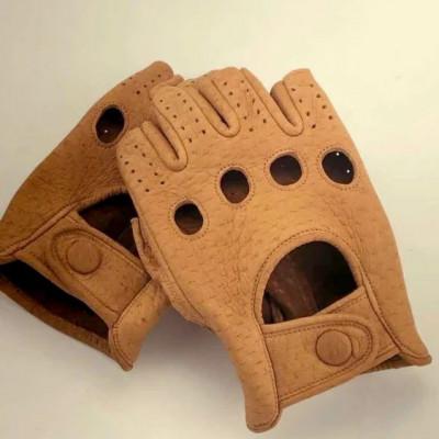 ふるさと納税 さぬき市 CACAZAN ペッカリーレザー ドライビンググローブ[カラー:コルク/サイズ:M]