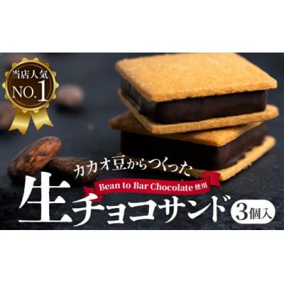 ふるさと納税 福井市 [山奥チョコレート 日和]生チョコサンド3個入