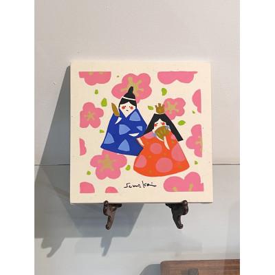 ふるさと納税 竹田市 型染めパネル[おひなまつり]