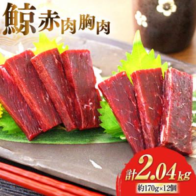 ふるさと納税 島原市 鯨赤肉 胸肉約170g×12個セット(島原市)
