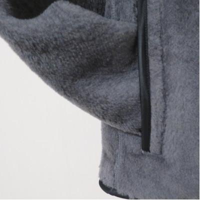 ふるさと納税 泉大津市 ウール毛布で出来た軽くて温かいフリースジャケット 　ダークグレーLサイズ(和心衣・ワゴロモ) |  | 02