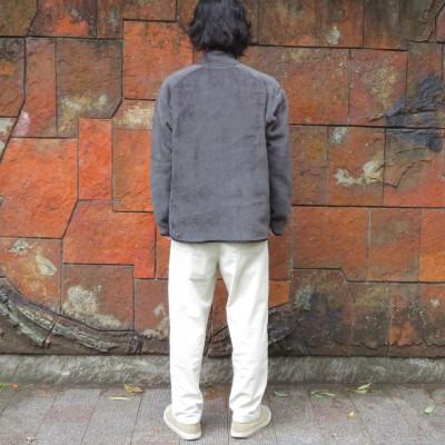 ふるさと納税 泉大津市 ウール毛布で出来た軽くて温かいフリースジャケット 　ダークグレーLサイズ(和心衣・ワゴロモ) |  | 03