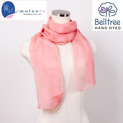 ふるさと納税 川俣町 川俣シルクストール楊柳 纏ふと、 茜