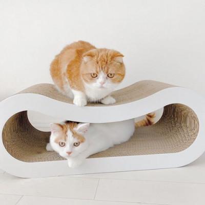 ふるさと納税 常滑市 猫の爪とぎ 穴あき枕[白]