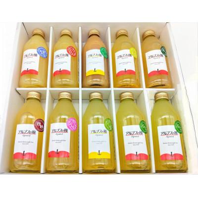 ふるさと納税 箕輪町 果汁100%ジュースで味わう 品種別リンゴジュース 小瓶10本