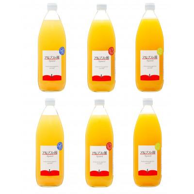 ふるさと納税 箕輪町 果汁100%ジュースで味わう信州のリンゴ 甘さ引き立つ6品種 大瓶6本