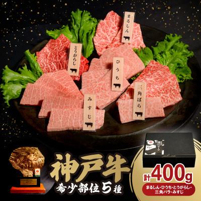 ふるさと納税 加東市 神戸牛希少部位焼肉セット(5種類) 400g