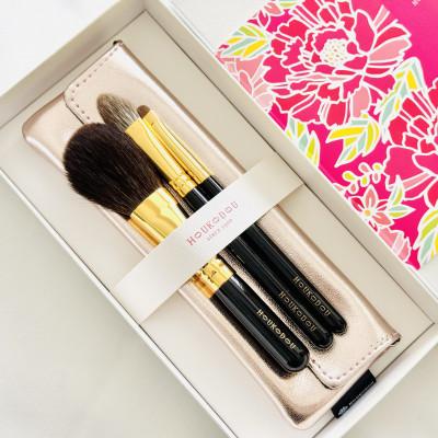 ふるさと納税 熊野町 熊野化粧筆 宙人気高級ブラシ3本&amp;ケース 熊野筆ほうこどう