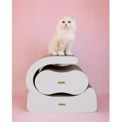 ふるさと納税 常滑市 猫の爪とぎ　ステージベッド【白】_2