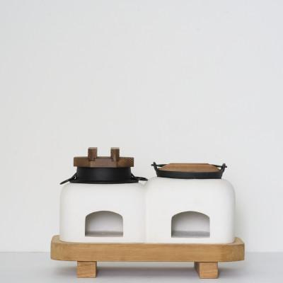 ふるさと納税 犬山市 おうちかまど雪白1合炊き2連かまど