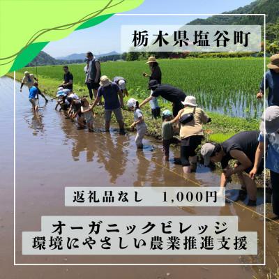 ふるさと納税 塩谷町 [返礼品なし]栃木県塩谷町 オーガニックビレッジ 環境にやさしい農業推進支援 応援寄附1口1000円