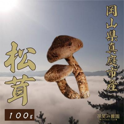 ふるさと納税 真庭市 [2026年先行受付]花笑み農園 岡山県産『松茸』 100g(1〜3本)