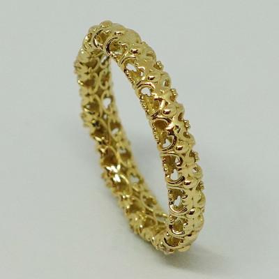 ふるさと納税 南アルプス市 フローラルリング K18[9号]