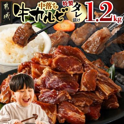 ふるさと納税 都城市 牛中落ちカルビ タレ漬け 1.2kg